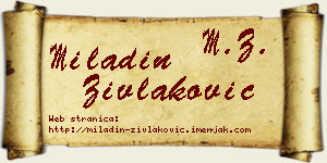 Miladin Zivlaković vizit kartica